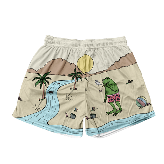 Beach Vibes All Over Print Men's Mesh Shorts