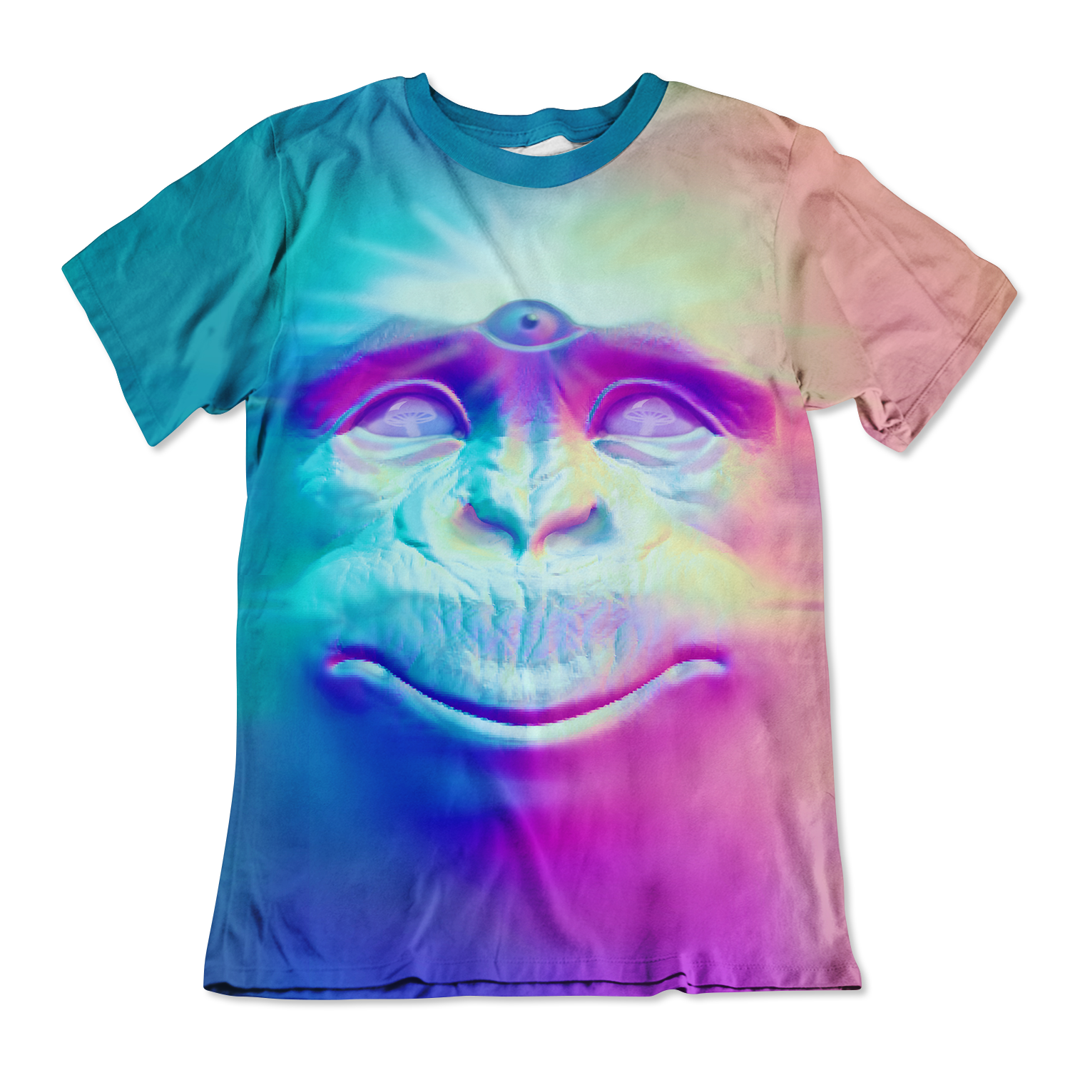 Neon Glowing Monkey All Over Print Unisex Tee – Shroom Beach