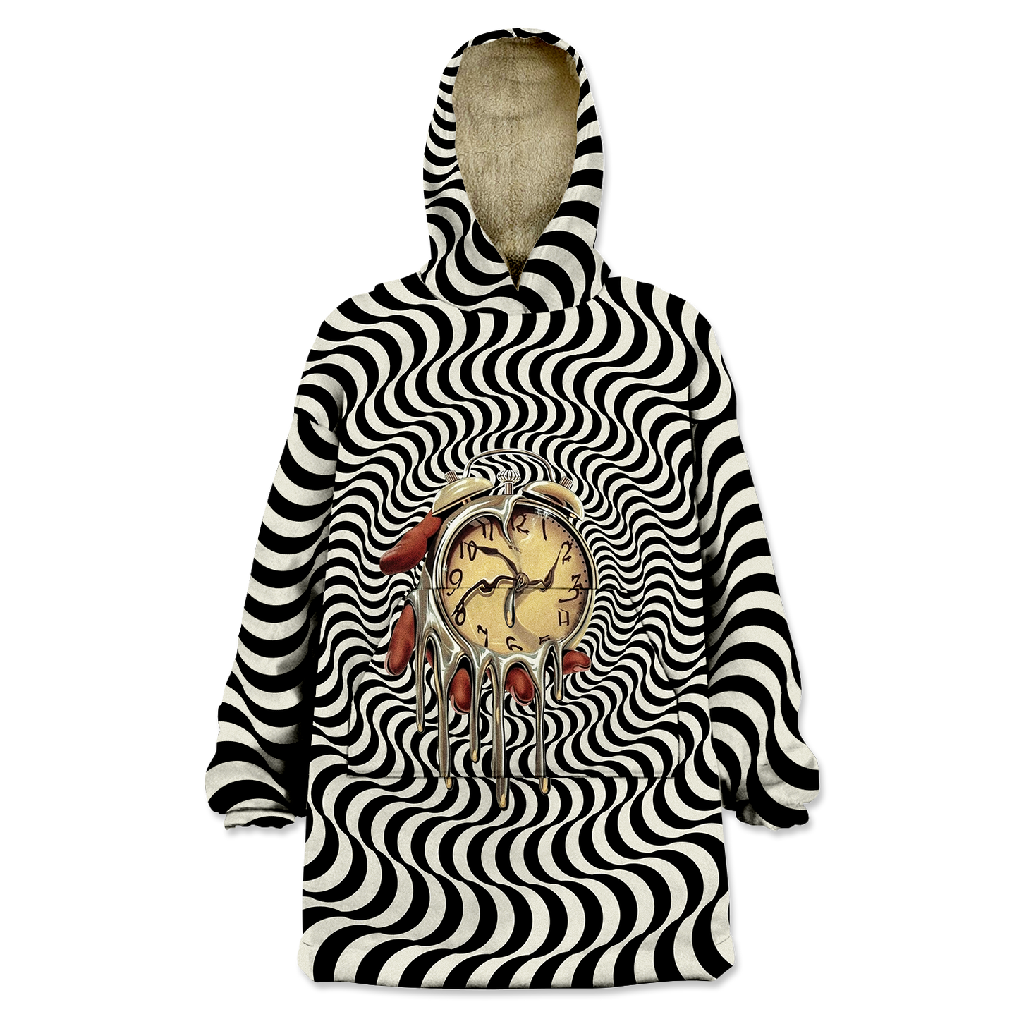 Time Is An Illusion All Over Print Wearable Blanket Hoodie