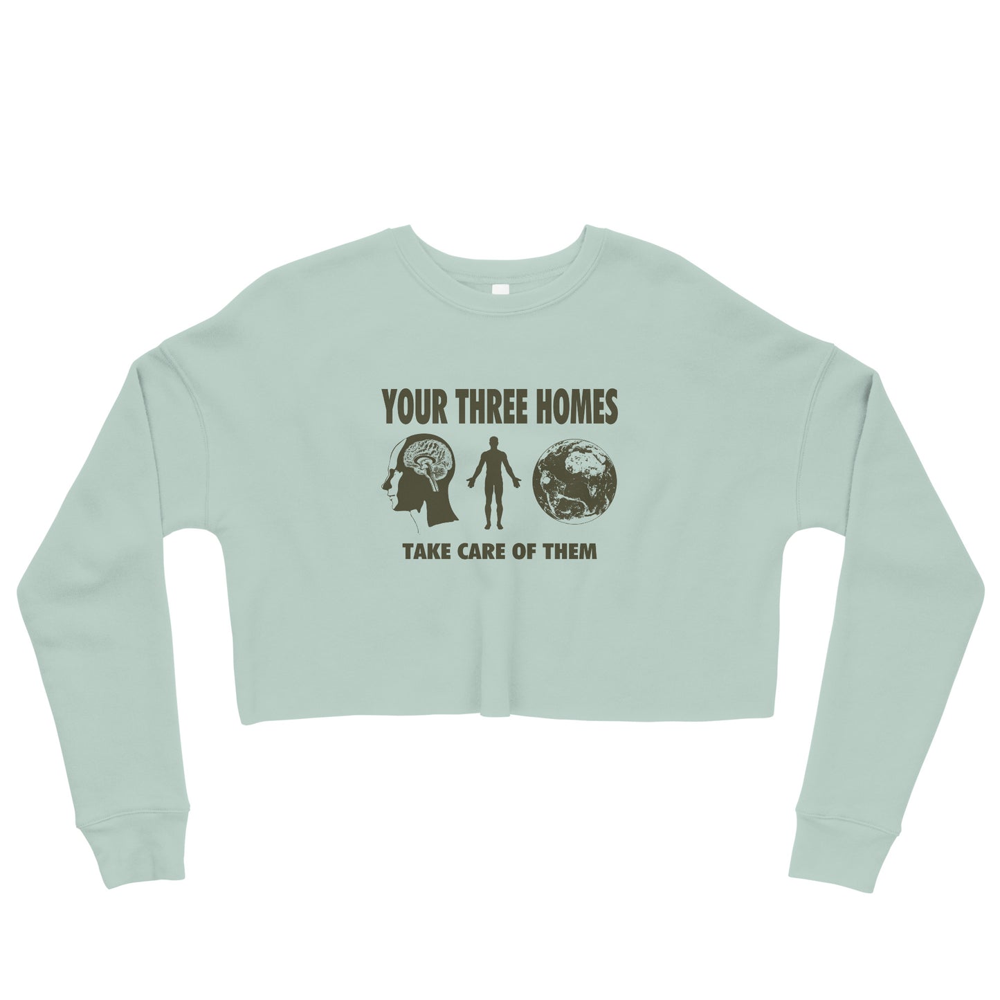 Your Three Homes Graphic Crop Sweatshirt