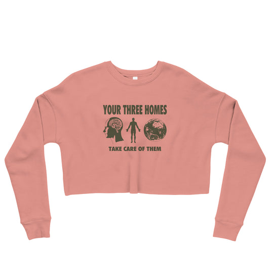 Your Three Homes Graphic Crop Sweatshirt