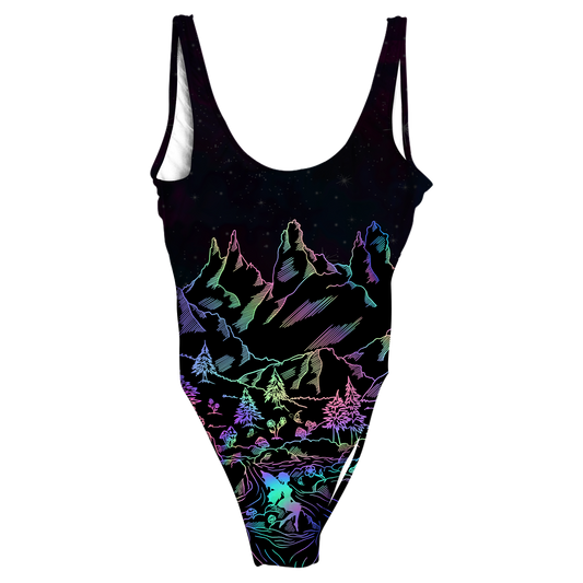 Psi~  World All Over Print One-Piece Swimsuit