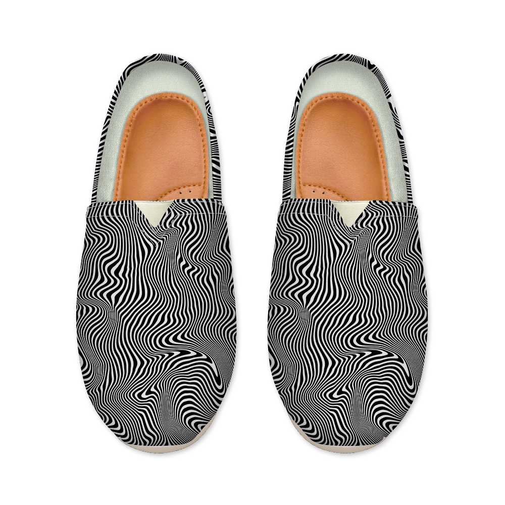 Trippy Wave Women's Canvas Fisherman Shoes – Shroom Beach