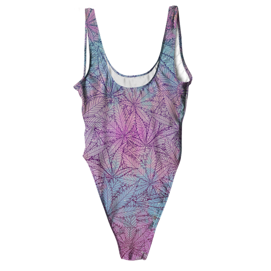 Cann~ Pattern All Over Print High Waist Swimsuit