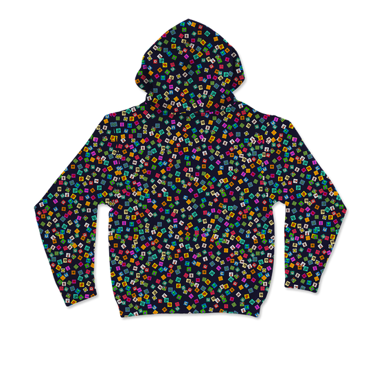 Tabs All Over Print Mask Hoodie