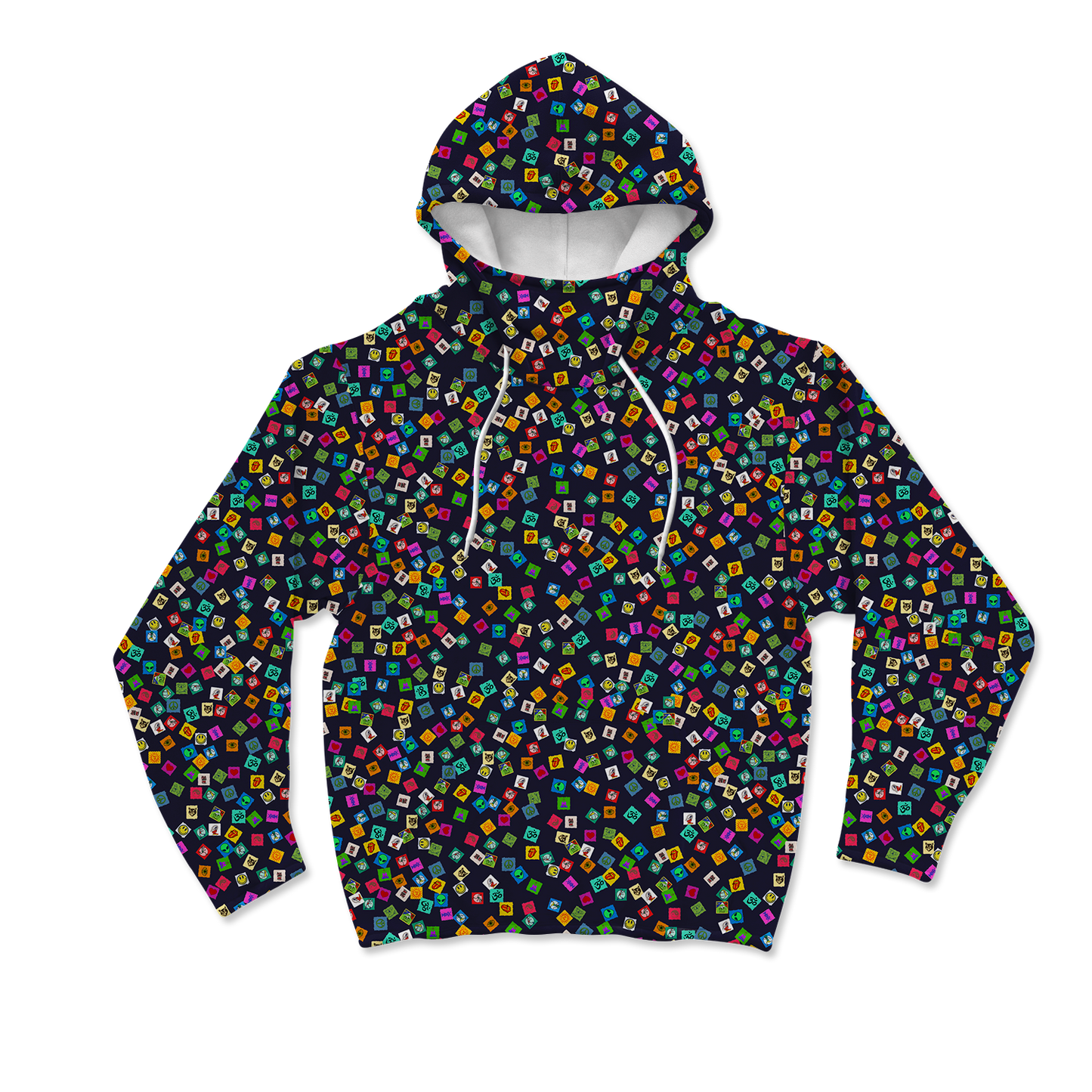 Tabs All Over Print Mask Hoodie