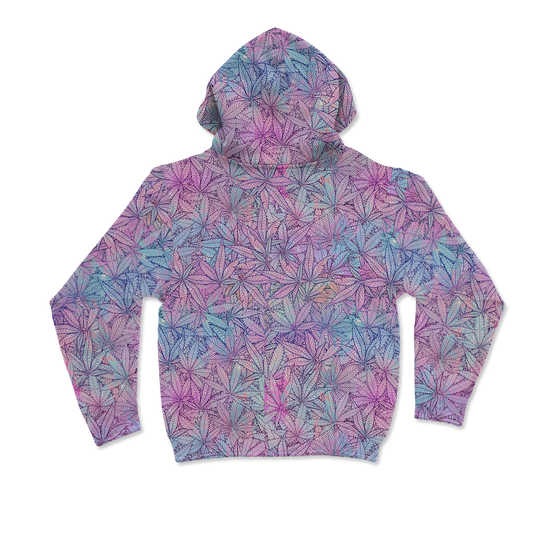 Cann~ Pattern All Over Print Mask Hoodie