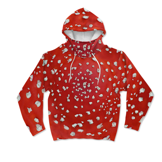 Fly Agaric - Amanita All Over Print Mask Hoodie