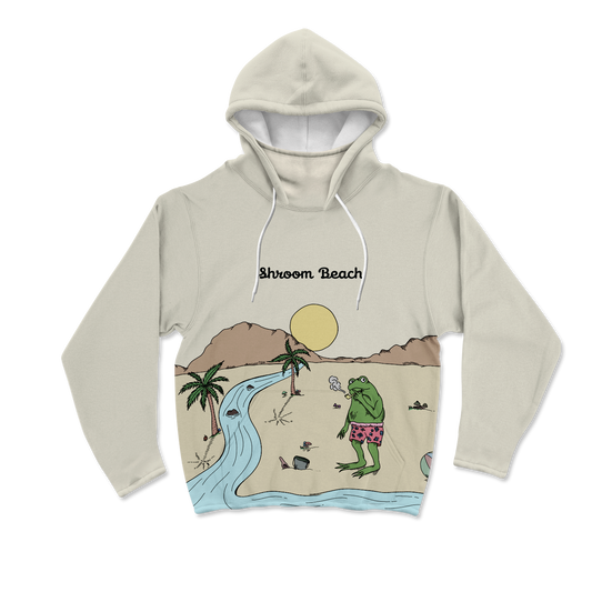 Beach Vibes All Over Print Mask Hoodie