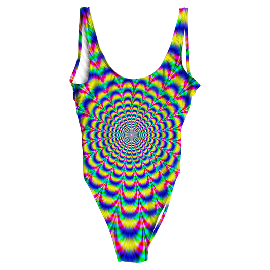 Psi~ Spiral All Over Print One-Piece Swimsuit