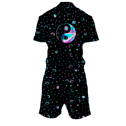 Yinyang Galaxy All Over Print Romper