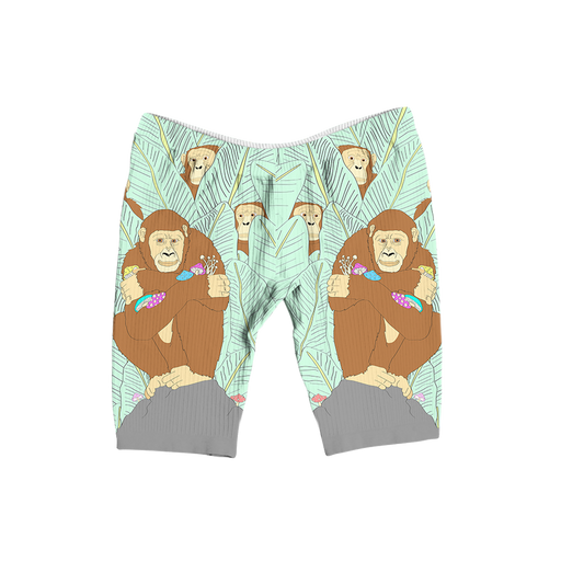 Apes Psi~ All Over Print Women's Ribbed Shorts