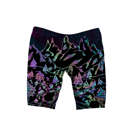 Psi~ World All Over Print Women's Ribbed Shorts