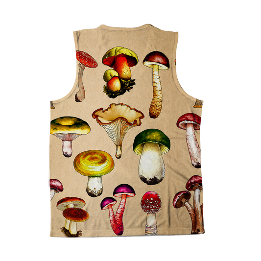 Magic Mushrooms All Over Print Sleeveless Tee