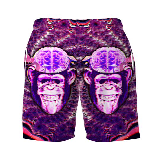 Ston~ Ape Brain All Over Print Men's Shorts
