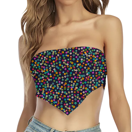 Tabs All Over Print Triangle Tube Top
