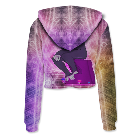 Thinking Ape All Over Print Crop Hoodie