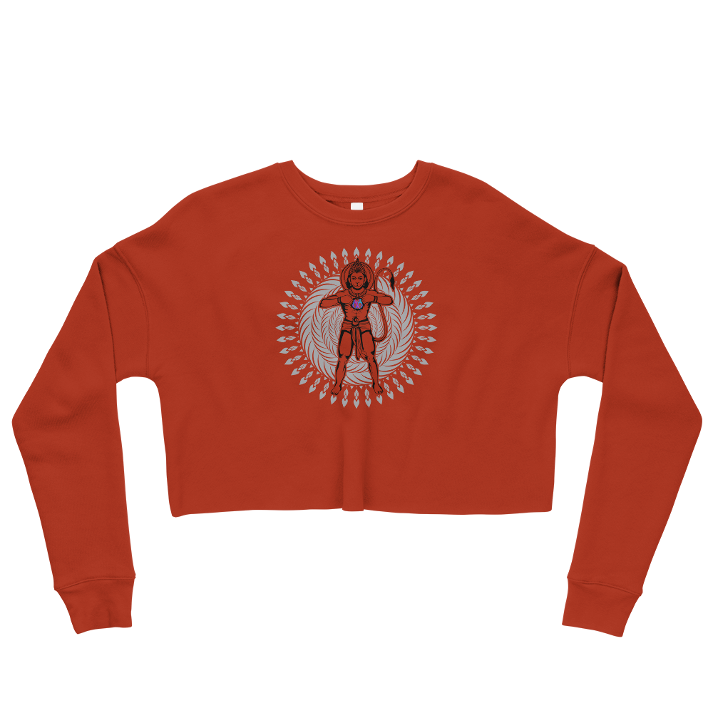 Hanuman Graphic Crop Sweatshirt