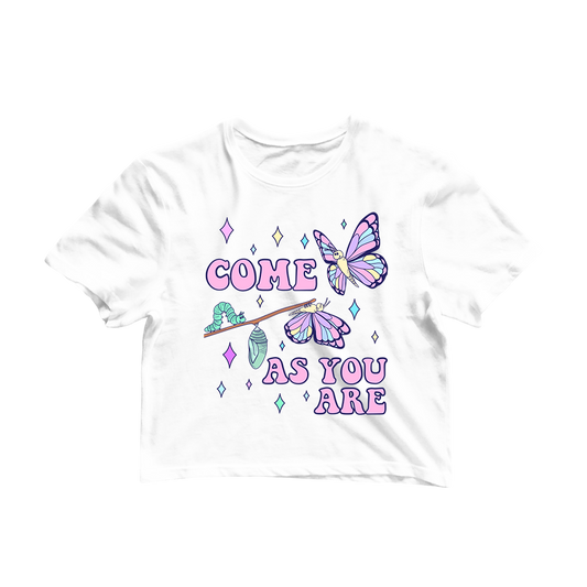 Come As You Are Graphic Crop Tee
