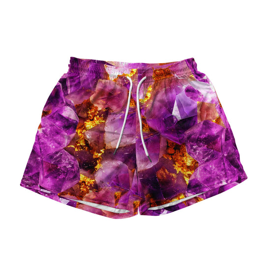 Amethyst and Gold  All Over Print Men's Mesh Shorts