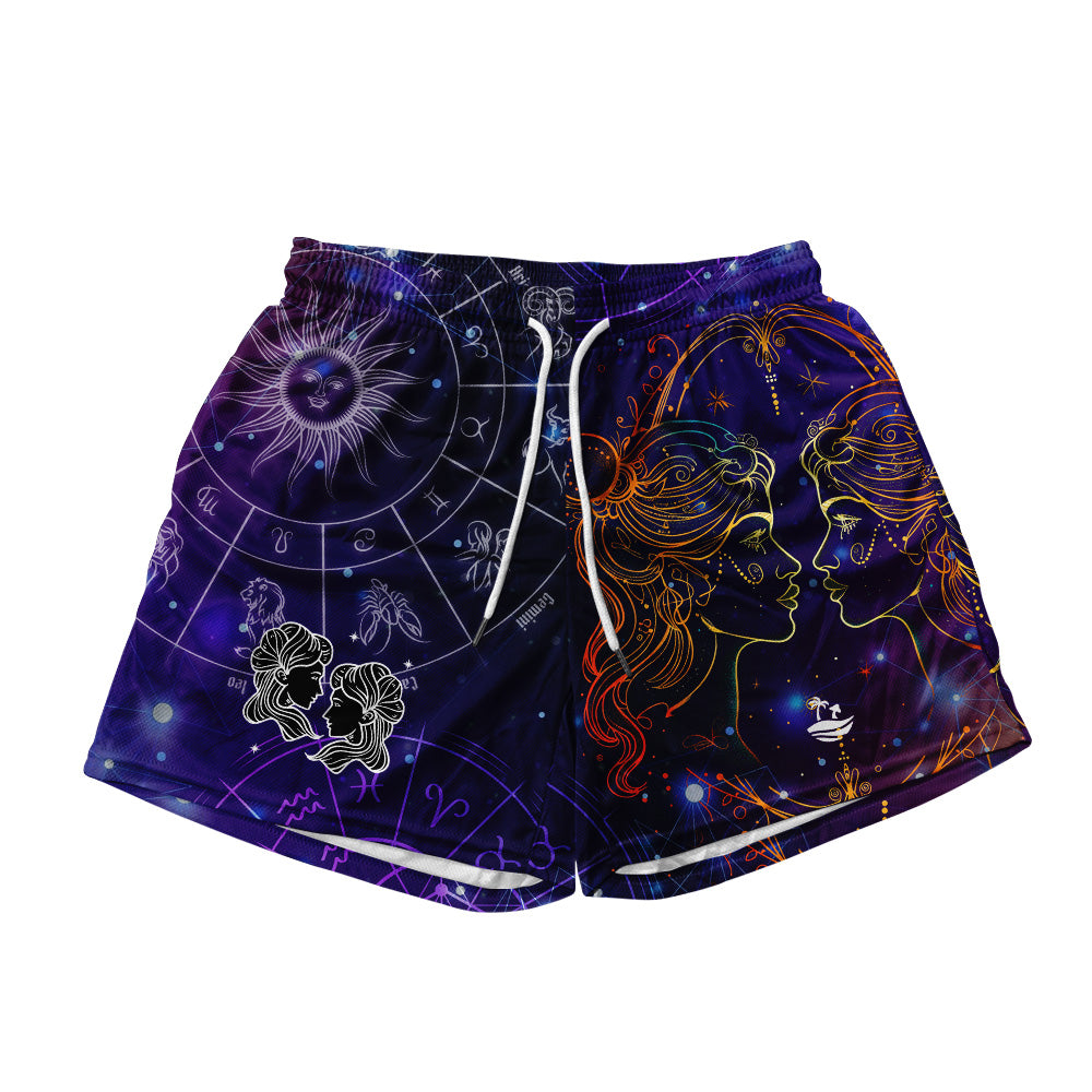 Gemini All Over Print Men's Mesh Shorts