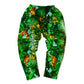 Emerald and Gold  All Over Print Muscle Pants