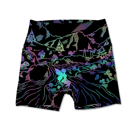 Psi~ World Allover Print Women's Active Shorts