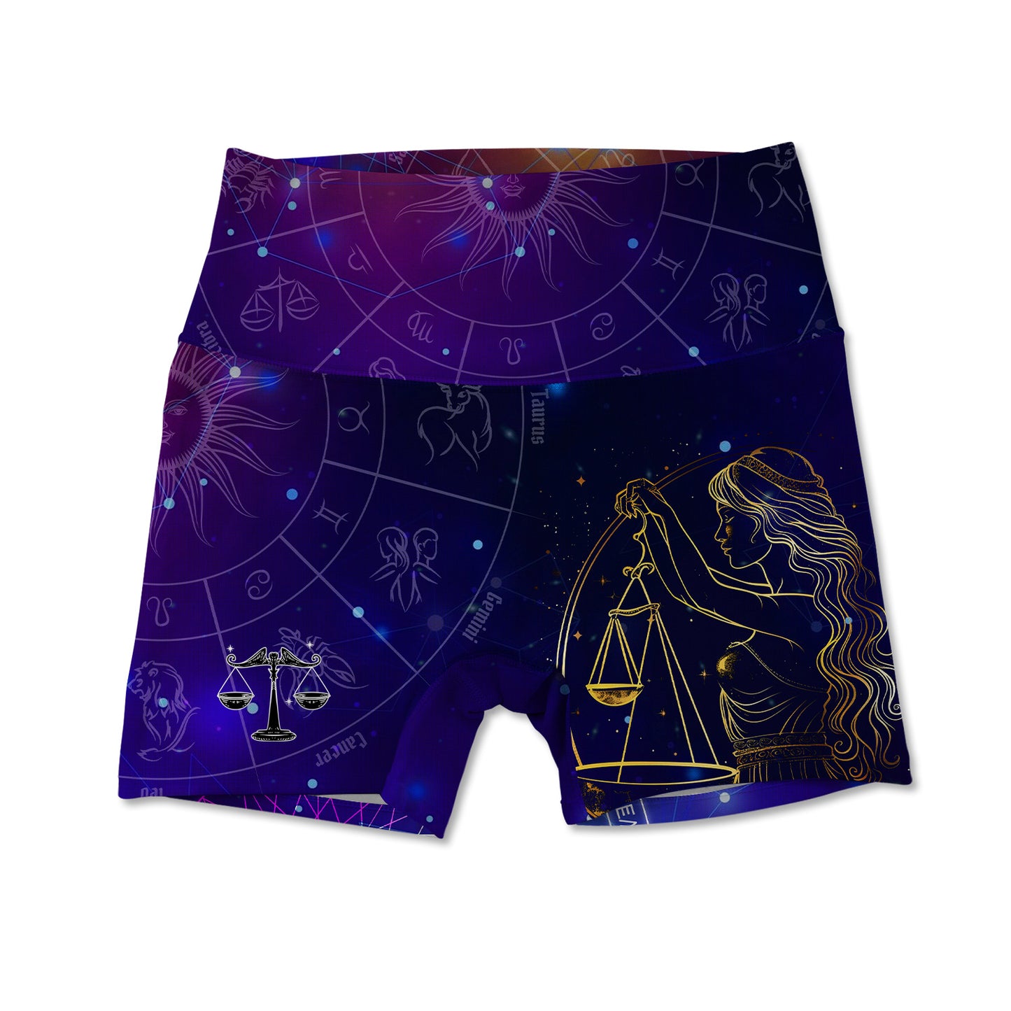 Libra Allover Print Women's Active Shorts