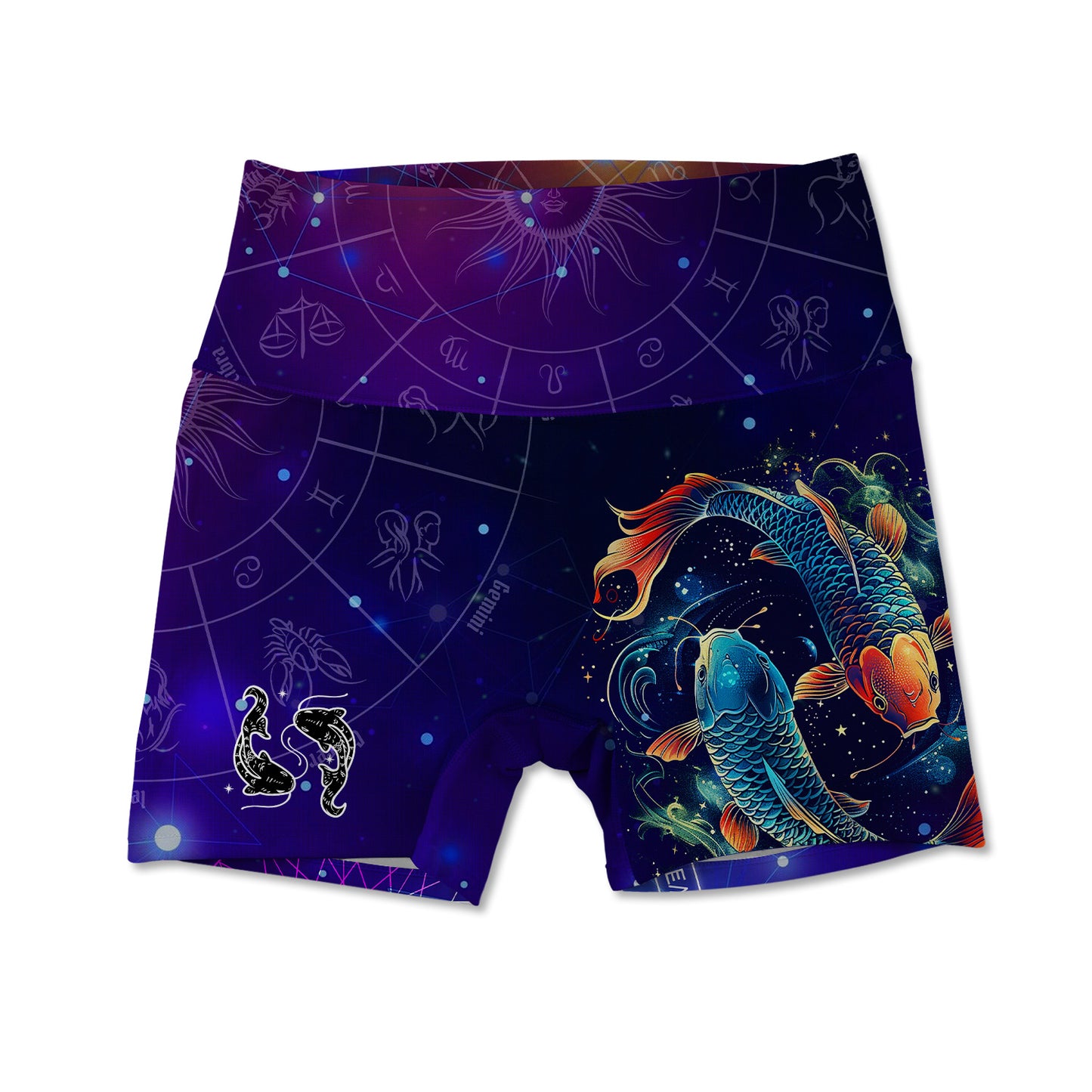 Pisces Allover Print Women's Active Shorts