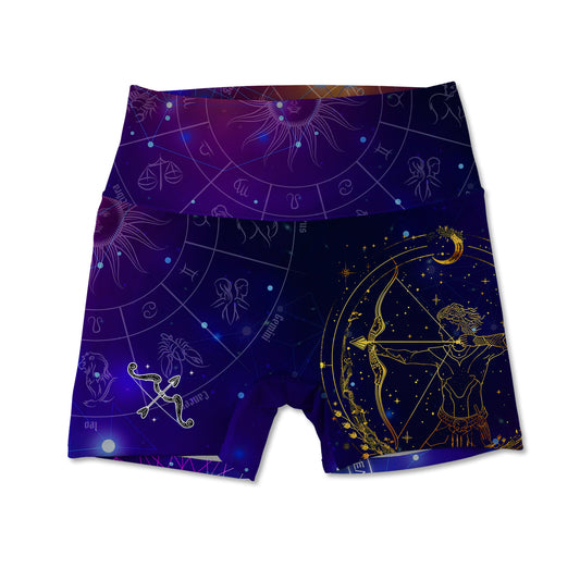 Sagittarius Allover Print Women's Active Shorts