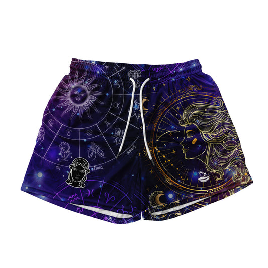 Virgo All Over Print Men's Mesh Shorts