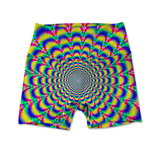 Psi~ Spiral Allover Print Women's Active Shorts