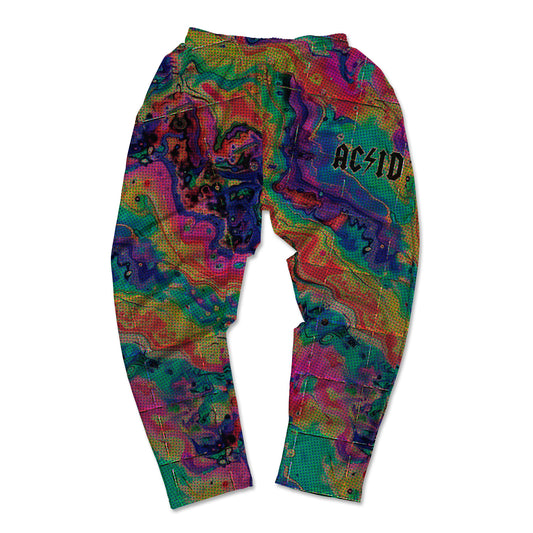 Acid Melt All Over Print Muscle Pants