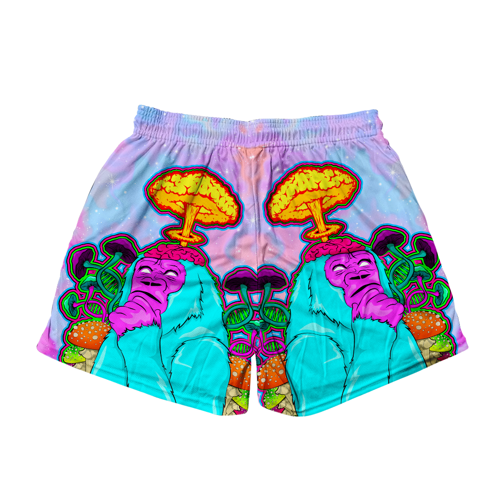 Awakened Ape All Over Print Men's Mesh Shorts