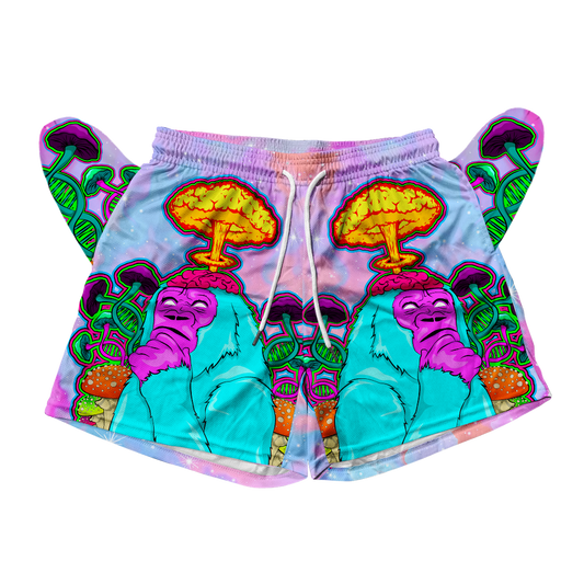 Awakened Ape All Over Print Men's Mesh Shorts