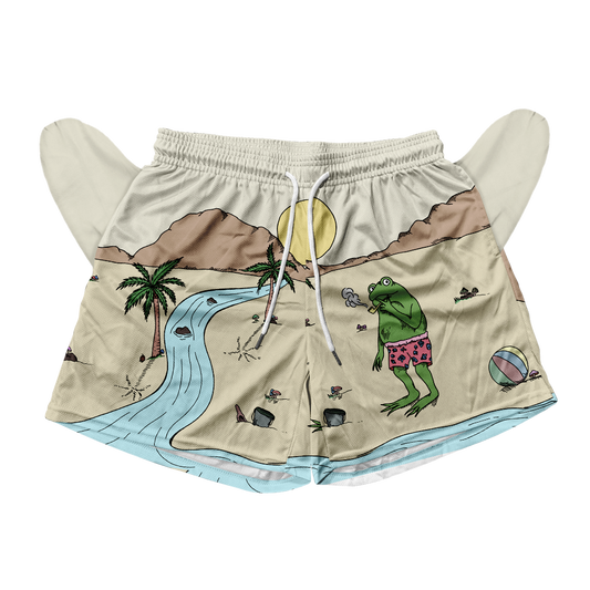 Beach Vibes All Over Print Men's Mesh Shorts