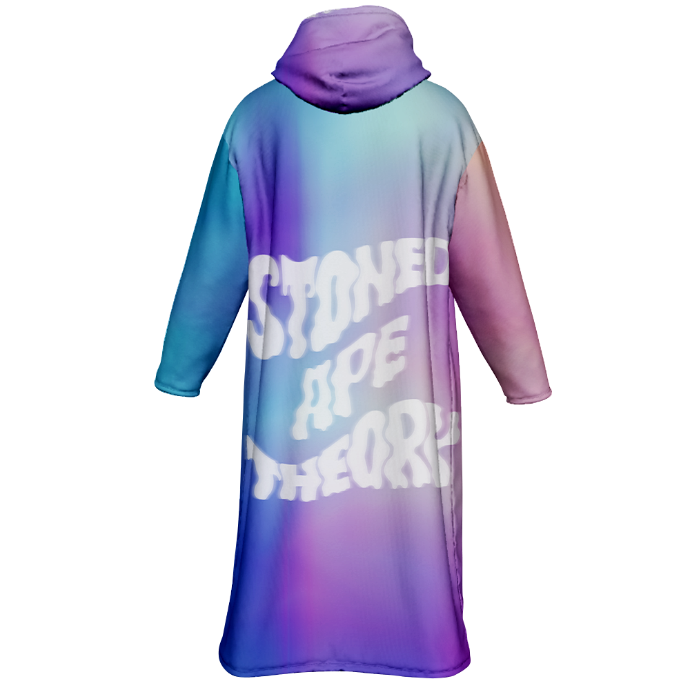 Neon Glowing Monkey All Over Print Hoodie Dress