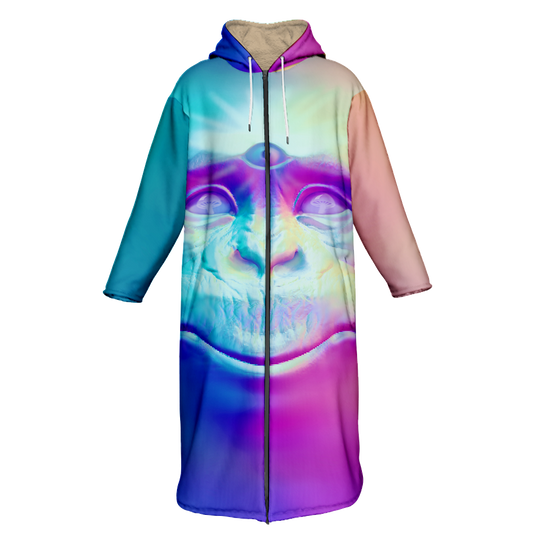 Neon Glowing Monkey All Over Print Cloak