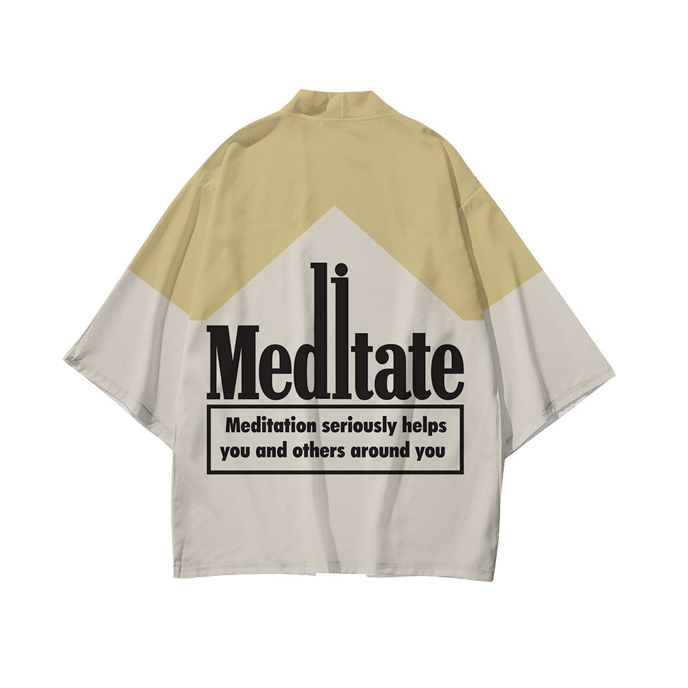 Meditate All Over Print Short Coat