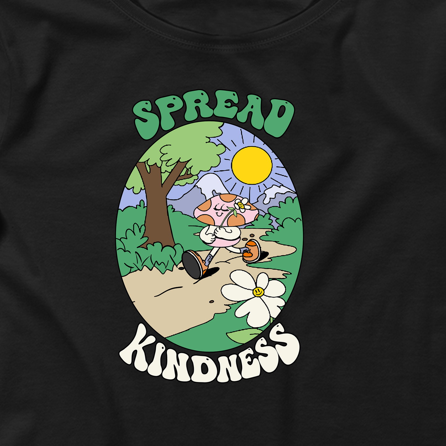 Spread Kindness Graphic Crop Tee