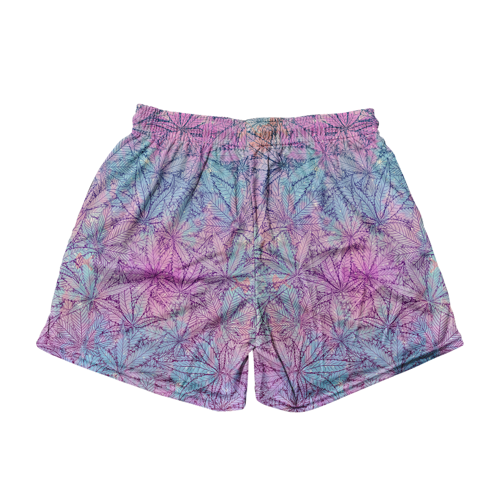 Cann~ Pattern All Over Print Men's Mesh Shorts