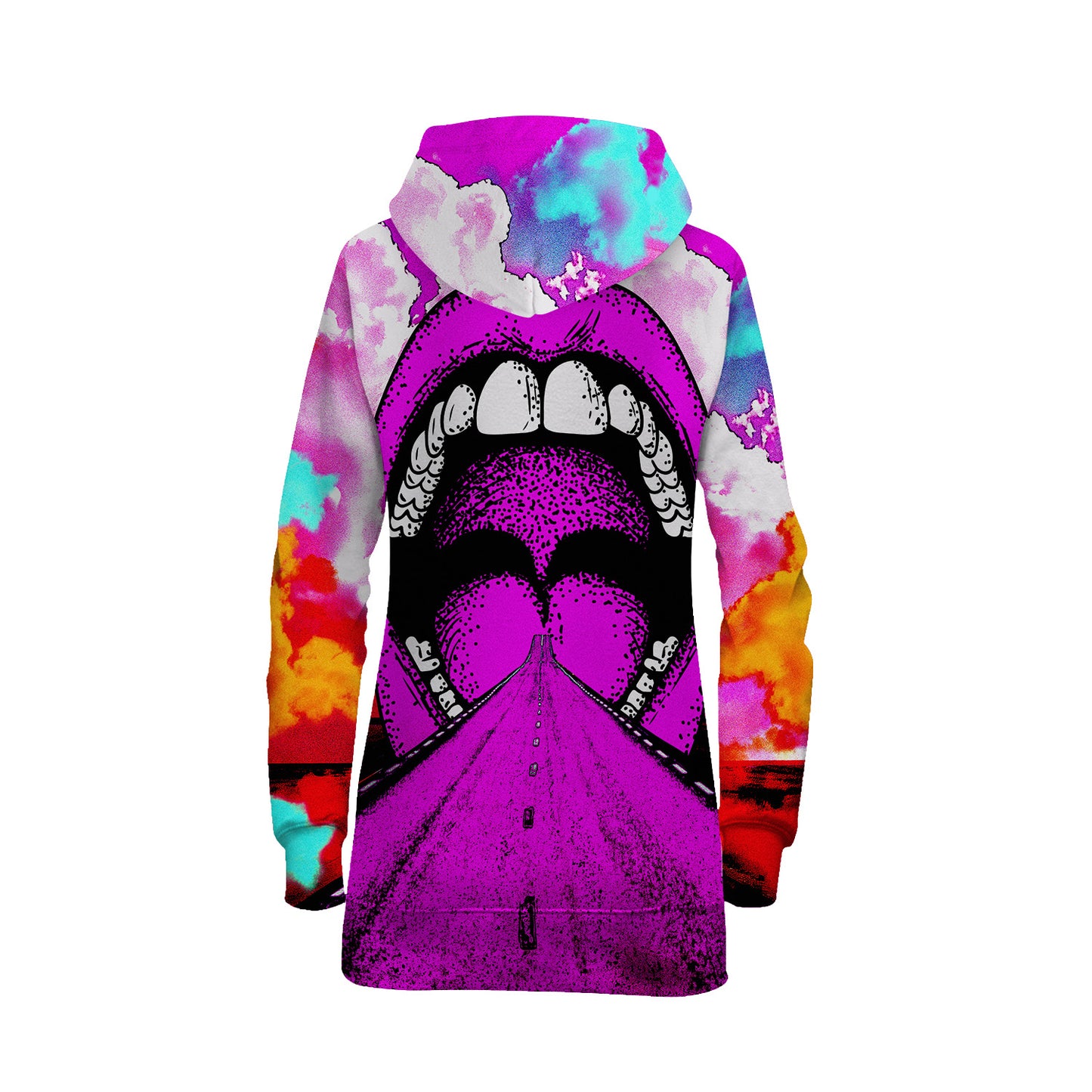 Into My Mouth All Over Print Hoodie Dress