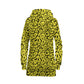 Trippy Smiley Faces All Over Print Hoodie Dress