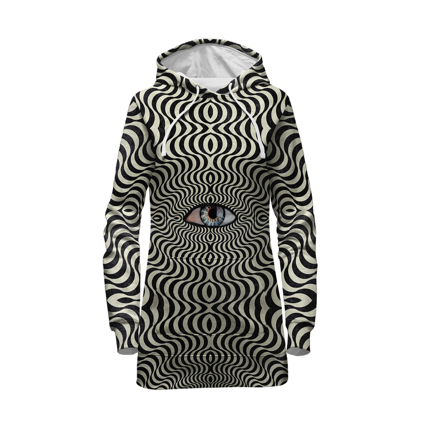 Hypnotic Eye All Over Print Hoodie Dress