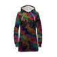 Acid Melt All Over Print Hoodie Dress