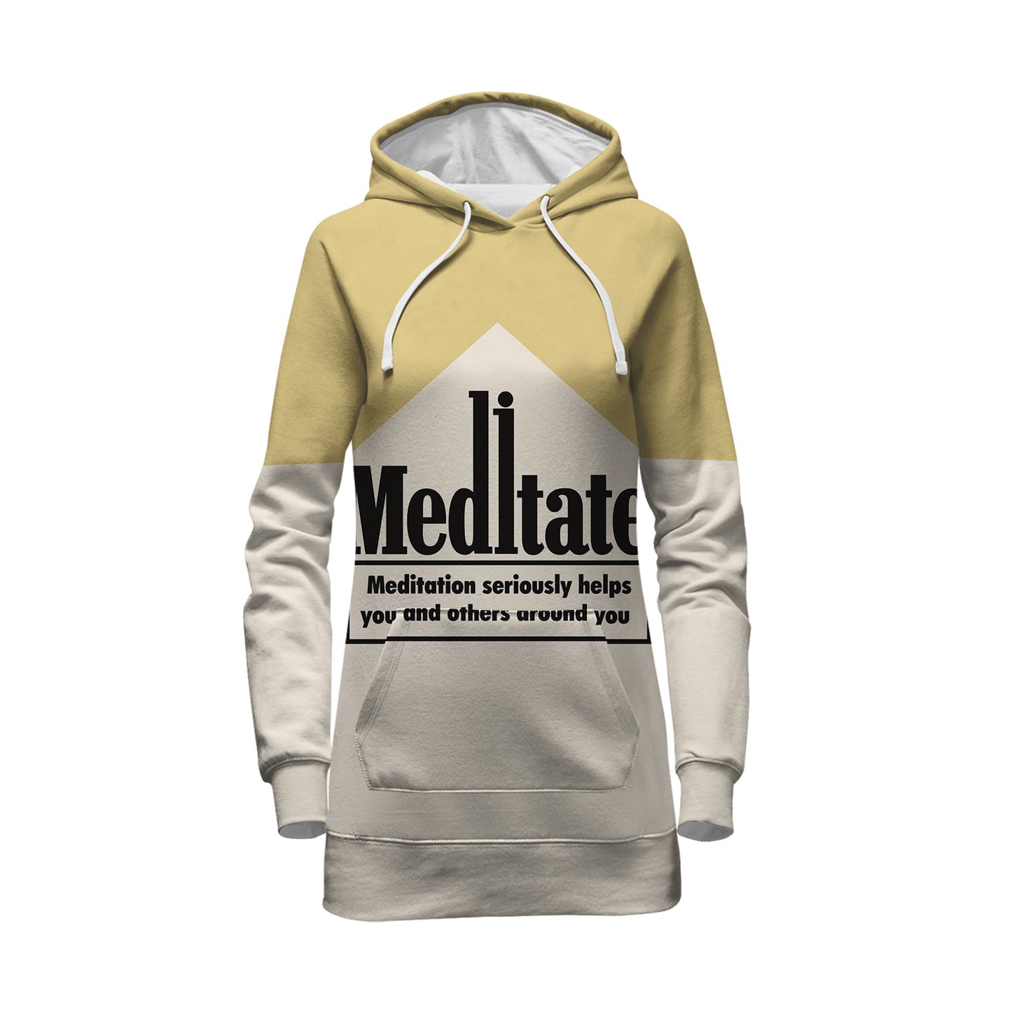 Meditate All Over Print Hoodie Dress