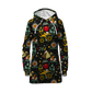 Bicycle Day Pattern All Over Print Hoodie Dress