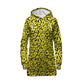 Trippy Smiley Faces All Over Print Hoodie Dress
