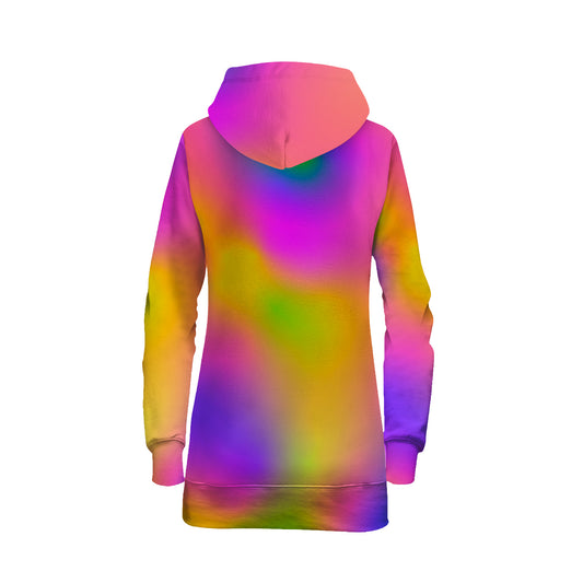 Neon Dream All Over Print Hoodie Dress