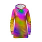 Neon Dream All Over Print Hoodie Dress